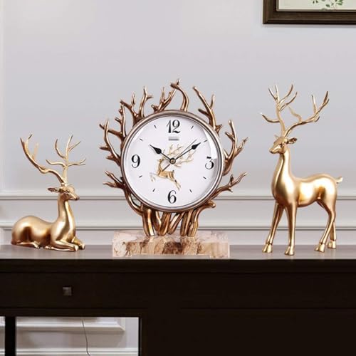 Reloj de escritorio silencioso analógico que funciona con pilas para mesa del hogar