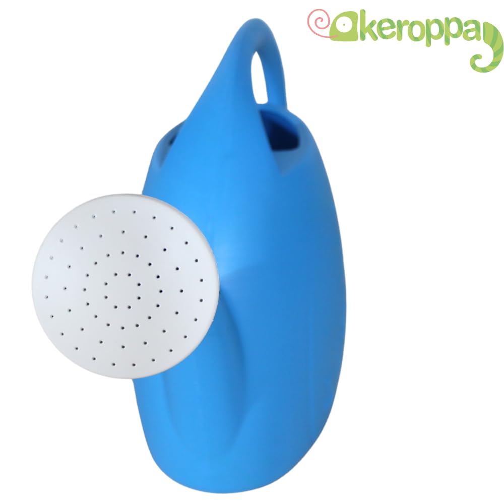 KEROPPA Regadera 3,5 L, Riego con Difusor, para Hogar o Jardines Pequeños, Material Reciclable, Resistente, Ligera, Verde Claro