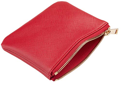 Image of Chelmon Vegan Leather Coin Purse Pouch Change Purse With Zipper For Men Women, CH Red, Minimalist