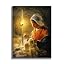 Woman Sewing By Lamplight