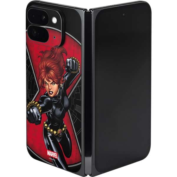 Skinit Decal Phone Skin Compatible with Google Pixel 9 Pro Fold - Officially Licensed Marvel Black Widow Natasha Romanova Design