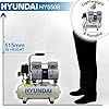 Hyundai Low Noise Electric Air Compressor - 550W, 4CFM, 100PSI, Oil Free, 8L Tank, 2 Year Warranty, Quick Release Fittings, UK 13 Amp Plug, White #2