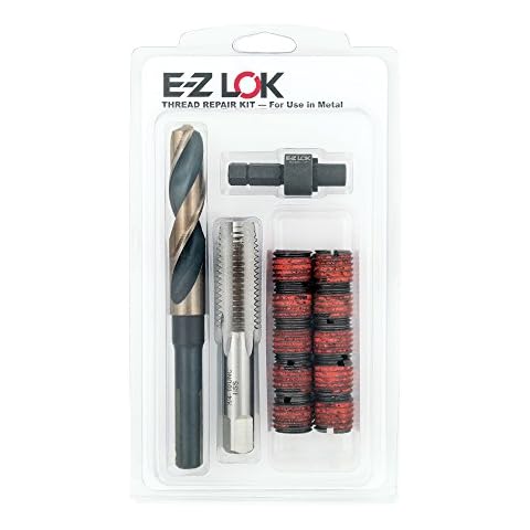E-Z LOK EZ-450-8 Threaded Inserts for Metal; M8-1.25 Installation Kit, Steel, Black Oxide Cover