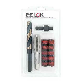 E-Z LOK EZ-329-8 Threaded Inserts for Metal, 1/2-13 Installation Kit, Steel, Black Oxide