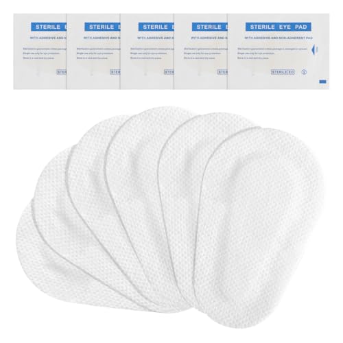 Lurrose Medical Eye Patches 20Pcs Adhesive Soft Nonwoven Dressing Pads 3.15X2.36 Inch Breathable Eye Pads for Postoperative Wound Care and Skin Protection