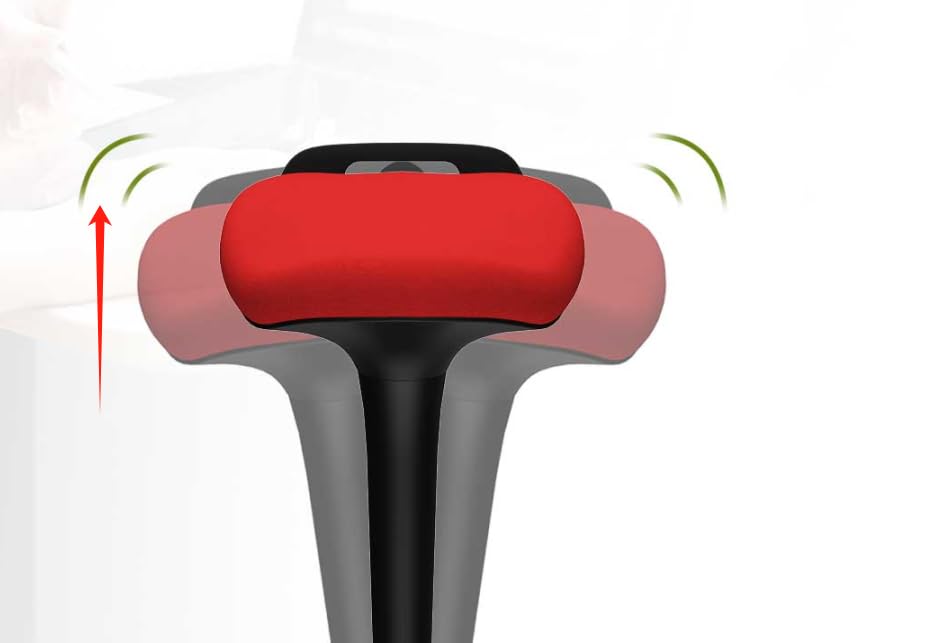Image of Wobble Stool Swivel Barstool, Adjustable 25-35 inch Airlift Counter Height Chair for Kitchen Dining Room (Red)