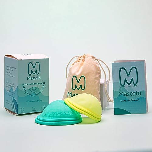 Image of Menstrual Disc | Mascoto TM, Reusable Period Disc Size S|M, Soft Medical Grade Silicone, Pad and Tampons Alternative, Flat-fit Cup, Petal Thin and Ultra Comfortable (Set of Large and Small)