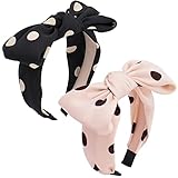 BEGOOD Bow Headbands for Women Cute Polka Dot Wide headbands Designer Headbands Classical Knotted He