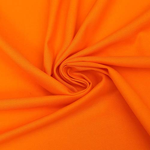 Nimsay Home Échantillon de tissu d'ameublement uni 100 % coton sergé pour rideau, coussin, canapé, ameublement - Orange Cover