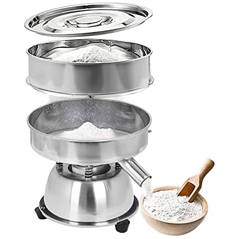 110V Stainless Steel 300mm/40 Mesh Electric Vibrating Sieve Machine Sifters for Powder Particles Cover