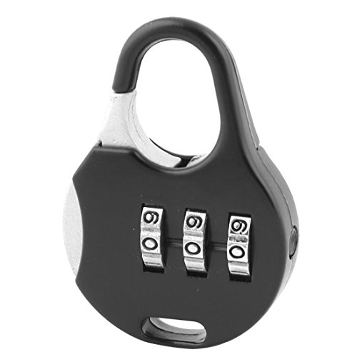 Image of Aexit Suitcase Luggage Padlocks & Hasps Lock Metal Portable Handbag Shape 3 Digits Password Combination Padlocks Padlock Black