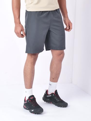 Image of Wildcraft Men's Solid Regular Fit Shorts| Mid Waist with Adjustable Drawcord