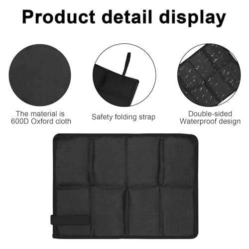 Lot de 2 Tapis de Siège Pliable, 45 x 35 cm Coussin de Siège Étanche et Isolant avec Sac de Rangement, Tapis d'Assise pour Camping, Randonnée, Pêche, Stade, Plage – Image 4