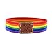 BDM Pulsera de Hombre o Mujer de Tela con la Bandera del Orgullo Gay, LGTBI, Bisexual, Lesbianas y transexuales. Elástica y Muy cómoda para Regalar, Brazalete de la Amistad.