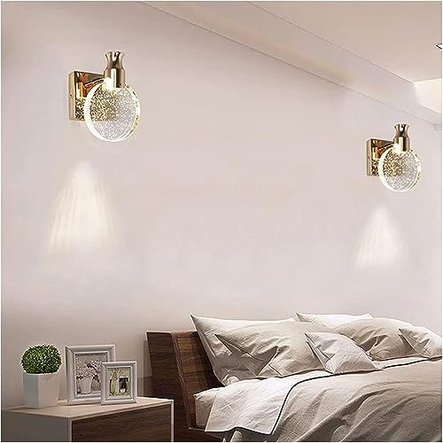 Aplique de pared LED de cristal con burbujas modernas para salón 4