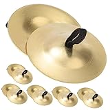 Milisten 5 pares Crotalos Pequeños de Cobre para Percusión Instrumento de Dedo Durable con Cordón para Danza del Vientre y Fiestas Infantiles