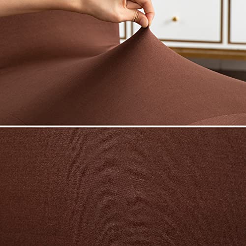 Image of HOKIPO Elastic Stretchable Seat Frill Cover for Chairs Washable Slipcover Protector (AR-4092-D3), Polyester Blend