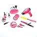 PowerTRC Dress Up Make Up Salon Beauty Play Set | Realistic Pretend Play Set | Fashion Kit for Girls | Hair Dryer, Makeup Set, Brushes & Accessories