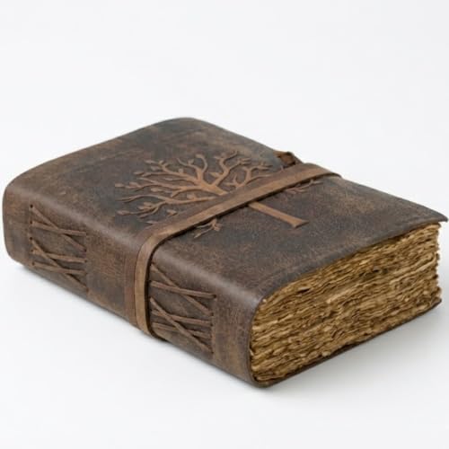 NomadCraftsCo. Vintage Leather Journal Tree of Life-Leather Bound Journal-Antique...