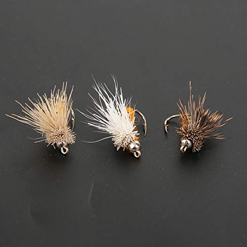 Mouches Sèches Tenkara, 40 Leurres de Pêche à la Truite Noués à la Main en Acier Carbone, pour Rivières, Ruisseaux et Lacs