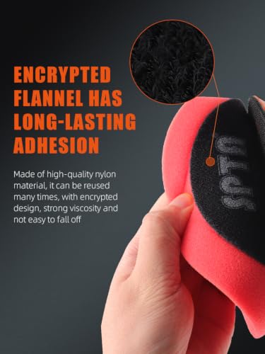 Image of SPTA Red T10 Ultra-Fine Finishing Foam Polishing Pads, 1Pc 6.5 Inch Face for 6 Inch 150mm Backing Plate Compound Buffing Sponge Pads for Car Buffer Polisher Compounding, Polishing and Waxing -FPBFS6R