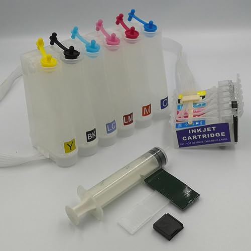 Kit recarga cartuchos reutilizables botellas vacías continuo tinta accesorio universal 3