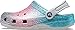 Crocs Classic Glitter Clogs, Shimmer/Multi, 6 US Unisex Big Kid