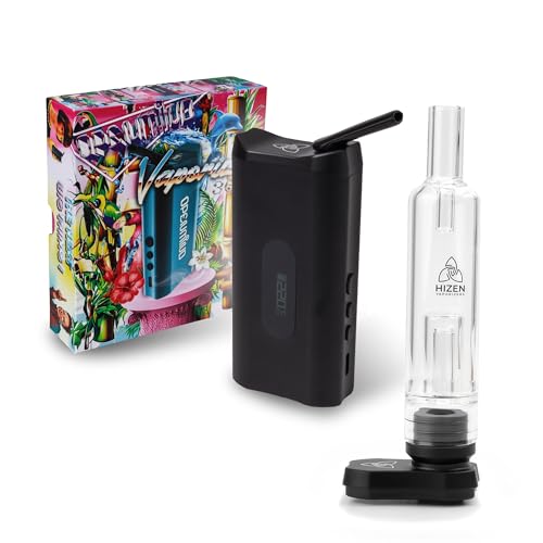 HIZEN Nanu Vaporizer + Wasserfilter Set, Verdampfer für Kräuter, Konvektion, USB-C, austauschbarer Akku, Keramik-Mundstück