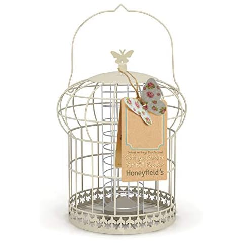 Honeyfields 71486197 Hanging Squirrel Proof Wild Bird Fatball Suet Feeder. all year round use in the outdoors & garden. Ideal for Feeder Poles & Hanging From Trees, 28.0 cm*20.0 cm*20.0 cm Cover