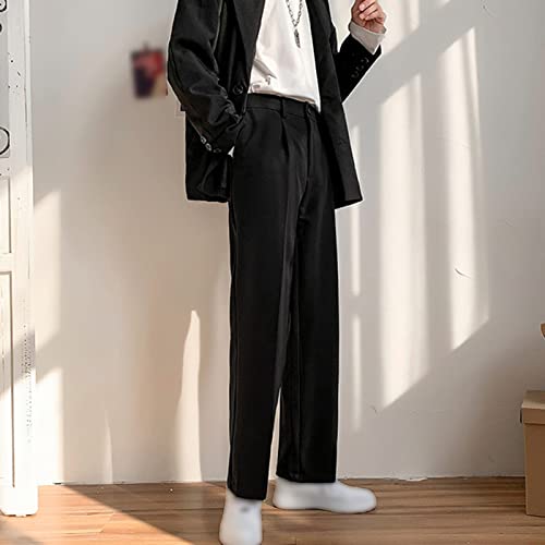 Men's Loose Fit Dress Pant Classic Casual Wide Leg Suit Pant Summer Lightweight Business Comfort Trousers4