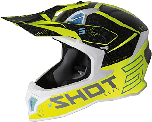 Shot Lite Core Casco Motocross (Fluo Yellow,L (59/60))