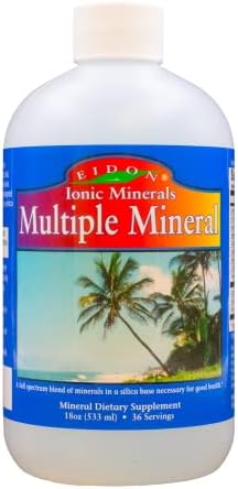 Eidon Ionic Minerals Multiple Minerals Supplement - Ionic Trace Mineral Drops for Water, Natural Liquid Vitamins, Support Heart Health & Hydration, Bioavailable, No Additives or Preservatives - 18 oz