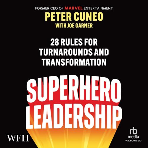 Superhero Leadership Audiolibro Por Peter Cuneo arte de portada