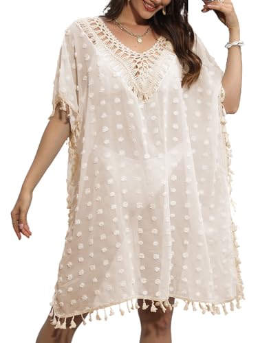 Alsol Lamesa Women’s V Neck Bathing Suit Cover Up for Beach Summer Crochet Swimsuit Cover Up