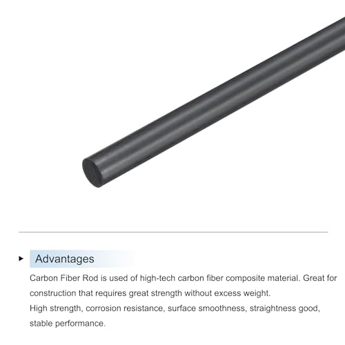 Meccanixity MEA240117EE001208 Carbon Fiber Rod, 5.5Mm X 450Mm Carbon Rod Bar thumb #3