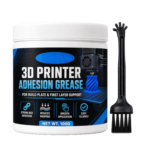 Anti-Warping Adhesion Grease for 3D Printers, 3.5 Oz (1Pcs)