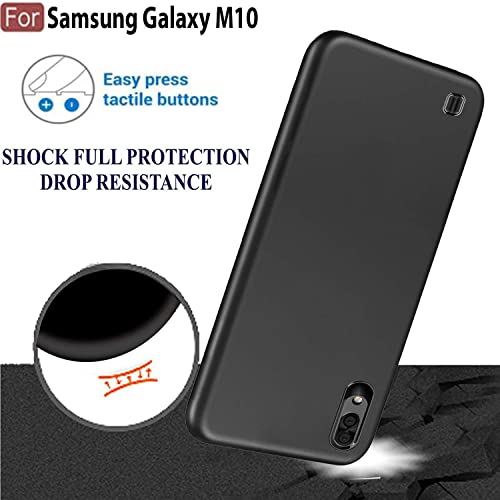 Image of Mobile Back Cover Case for Samsung Galaxy M10 (Silicone Case|CameraProtection|Black SC1510)
