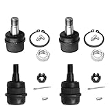 Detroit Axle - 4WD Front 4pc Ball Joints for 94-99 Dodge Ram 1500, 4 Upper & Lower Ball Joints 1994 1995 1996 1997 1998 1999 Replacement