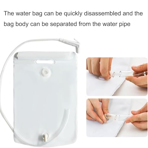 Bañera inflable para lavabo con ducha portátil de cama ancianos 7