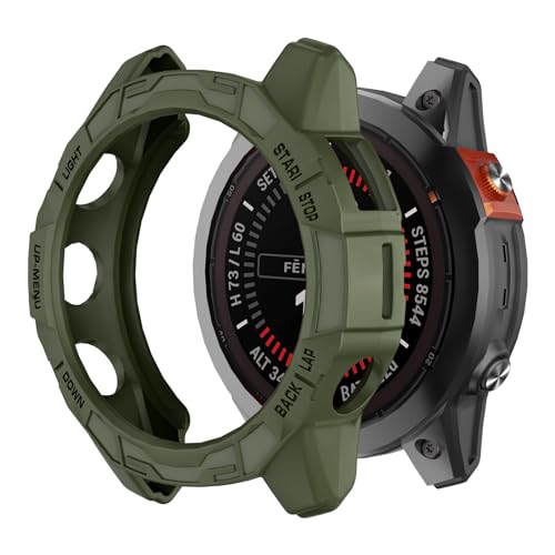 MYSNBKN Capa compatível com Garmin Epix Pro 51 mm/Fenix 7X Pro/Fenix 7X Capa protetora de TPU macio à prova de choque para Garmin Fenix 7X Pro (verde militar)