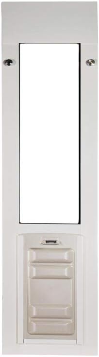 Endura Flap Cat Door for Horizontal Sliding Windows | Weather-Resistant Aluminum Frame with Dual-Layer Insulated Flap | Ideal for Cats & Small Pets | White, 46" - 49" Window Height