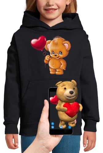 Sweat enfant ours mignon à capuche pull 3D résistant aux lavages