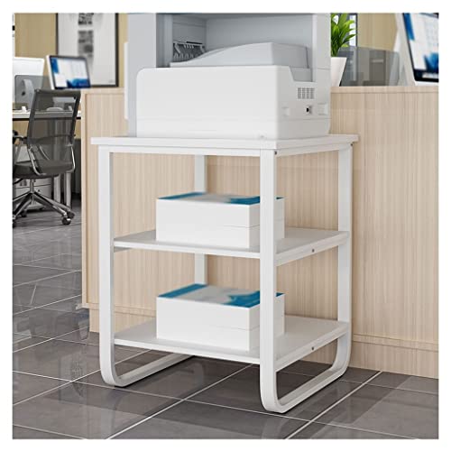 GUHPZA Soporte De Impresora De Metal De 3 Niveles con Estante De Almacenamiento para Escritorio De Oficina, Soporte De Escáner De Fax De Pie, Soporte Organizador De Su,