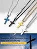 PROSTEEL Black Cross Necklace Antique Crucifix Pendant with Stainless Steel Chain Religious Jewelry Gifts Valentines Day #5