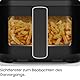 Chefman Heißluftfritteuse - 3,75 l kompakte Heissluftfritteuse für schnelle Mahlzeiten, mit Hi-Fry Technologie, Sichtfenster, Touch Controls, antihaftbeschichtet und spülmaschinenfest - Schwarz