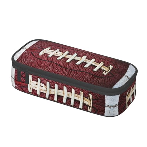 Image of American Football Ball Vintage Theme Pencil Case Storage Pencil Pouch Stationery Bags With Zipper Portable Pen Holder Box Organizer For Boys Teens Student College School Office Supplies
