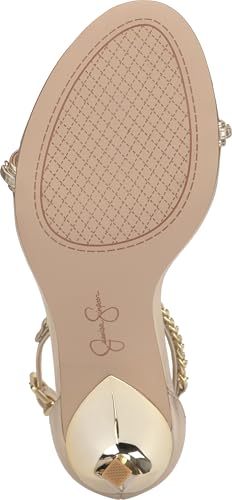 Image of Jessica Simpson Women's Qiven T-Strap High Heel Sandal with Chain Detail