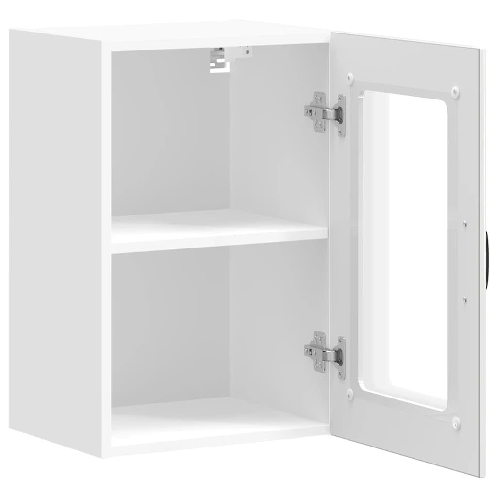 Genérico Armario Pared para Cocina Puerta Cristal Lucca Blanco Brillante,Mobiliario,Armarios y Almacenamiento,Armarios de Cocina,853769