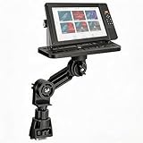 Fish Finder Mount Base, 360° Rotating Boat Electronics Holder, Marine-Grade Composite Mount for Fishfinder, Compatible with Garmin,Lowrance,Humminbird,Raymarine (Secure Locking&Gear-Driven Rotation)
