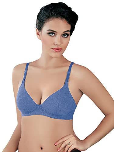 Image of Dazzle Womens Lightly Padded T-Shirt Bra | Non-Wired, Moderate Coverage, Stretch Cotton, Hand Washable, Regular Wear (DB545, Pack of 1)